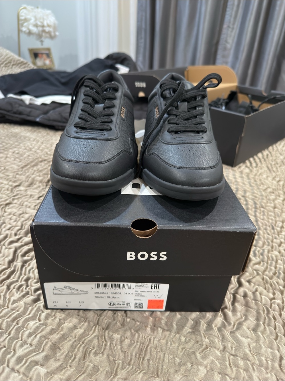 BOSS Titanium SL Men's Black Sneakers Size: 7